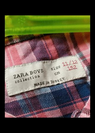 Camicia a quadri rosa bimbo 11-12 anni