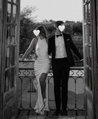 Vestido novia halter blanco