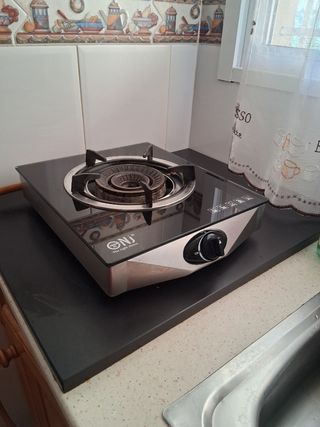 Cocina gas portátil interior NJ Vidrio