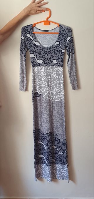 Vestido largo estampado talla S