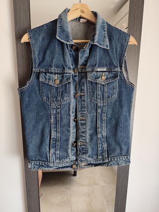 Chaqueta vaquera sin mangas vintage