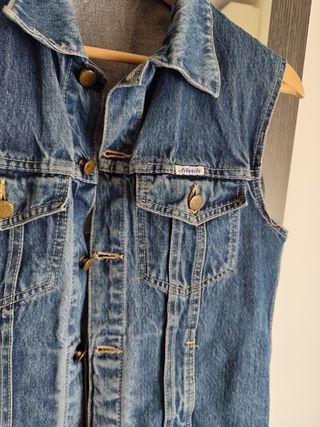 Chaqueta vaquera sin mangas vintage