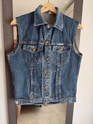 Chaqueta vaquera sin mangas vintage