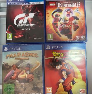 4 juegos PS4: Gran Turismo, Lego Increíbles, Drago