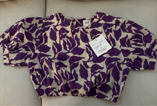 Top corto ZUA morado