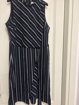 Vestito righe blu e bianco