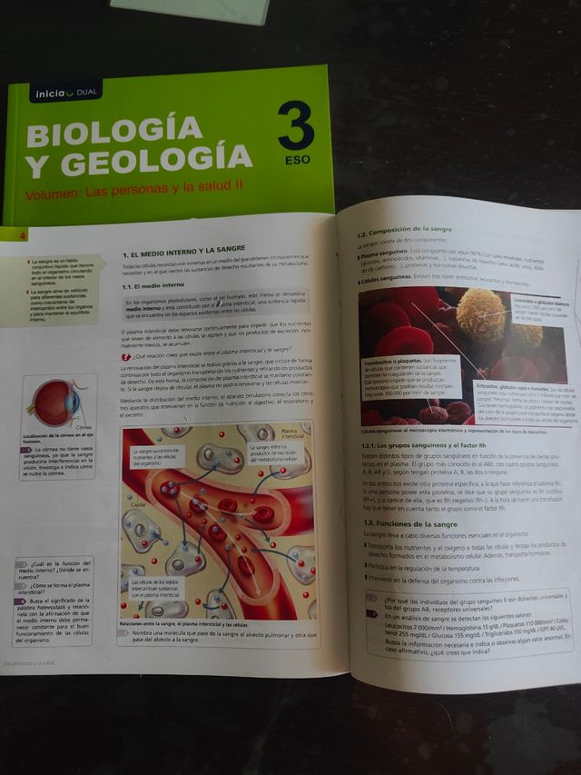 INICIA BIO Y GEO 3ºESO LA VOL1 y VOL II