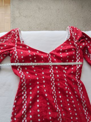 Traje Flamenca Rojo-Blanco lunares