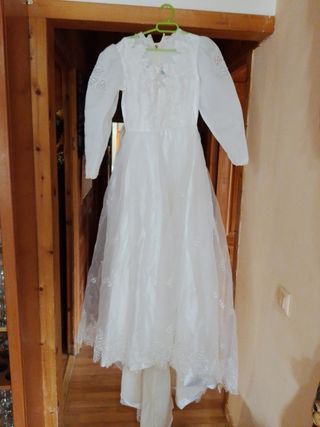 Vestido 1ª Comunión blanco muy bello  de niña