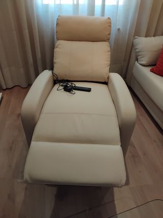 Sillón Relax Beige - Piel Sintética