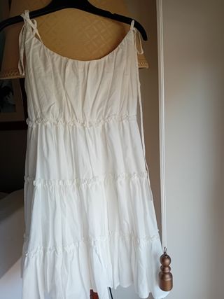 Vestito Miss ord bianco Tg S foderato 