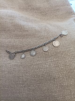Pulsera Monedas Plata - Antigua