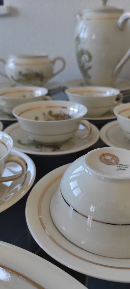 Servizio da tè in porcellana Limoges - 42 pezzi