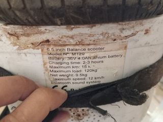 Hoverboard eléctrico para piezas