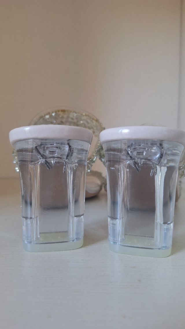 Sandali eleganti tacco trasparente 35