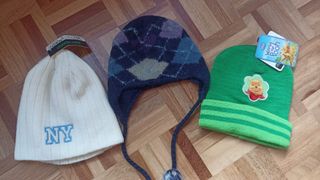 Gorros niños Winnie the Pooh - 3 unid.