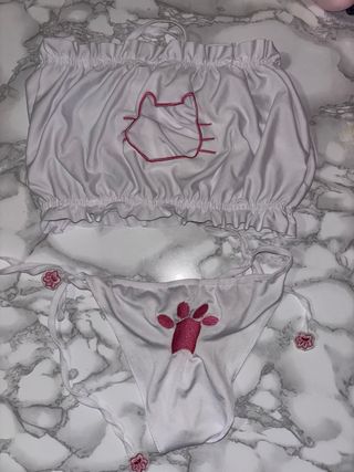 Intimo cosplay gatto bianco