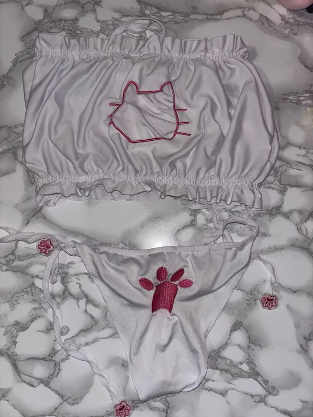 Intimo cosplay gatto bianco