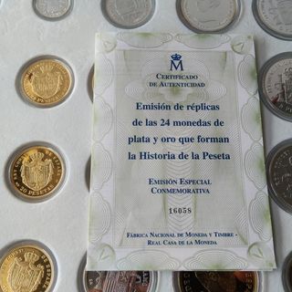 Monedas plata - oro / historia peseta