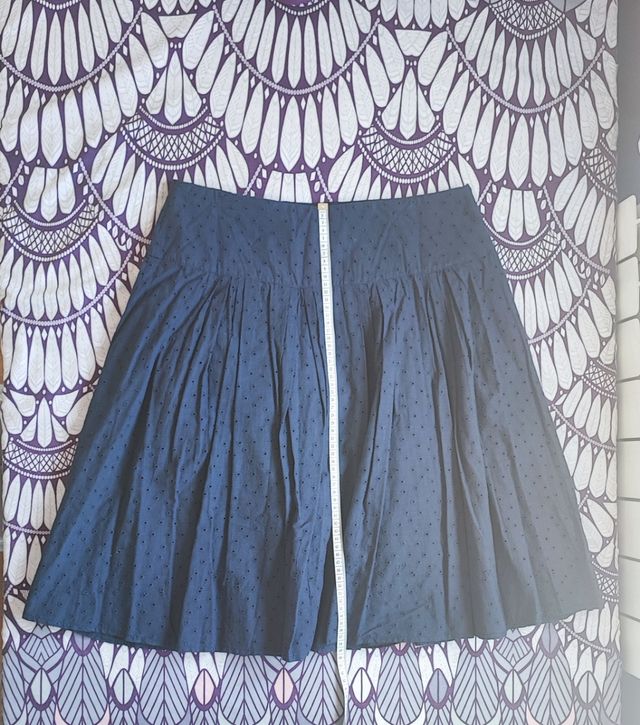 Falda midi azul marino talla 42