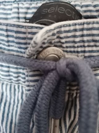 Pantaloni cotone righe blu bianchi XXL uomo