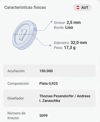 Moneda Austria 10€ 2002 (FDC)