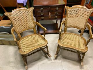 Mecedoras vintage de mimbre (2)
