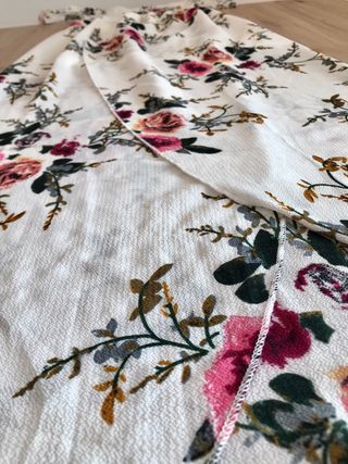 Vestido largo floral Shein abertura frontal S
