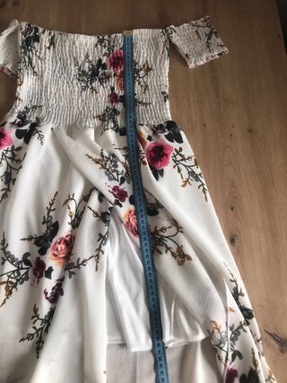 Vestido largo floral Shein abertura frontal S