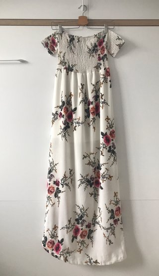 Vestido largo floral Shein abertura frontal S