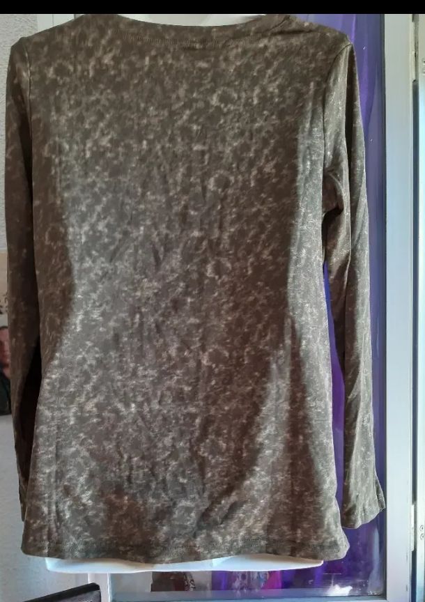 Jersey mujer verde oliva c/pedreria