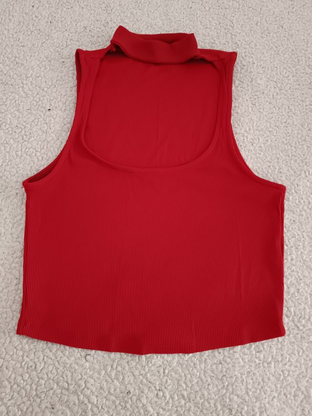 Top rojo talla S
