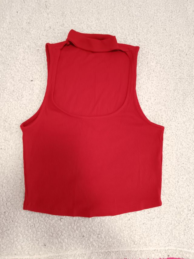 Top rojo talla S
