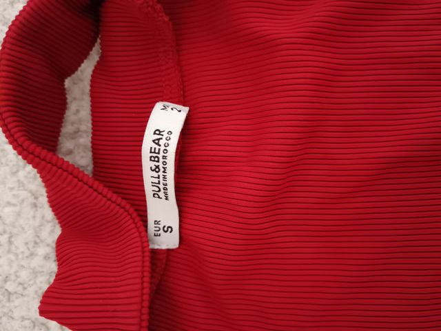 Top rojo talla S