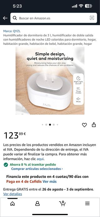 Humidificador QYZL 3L - Blanco
