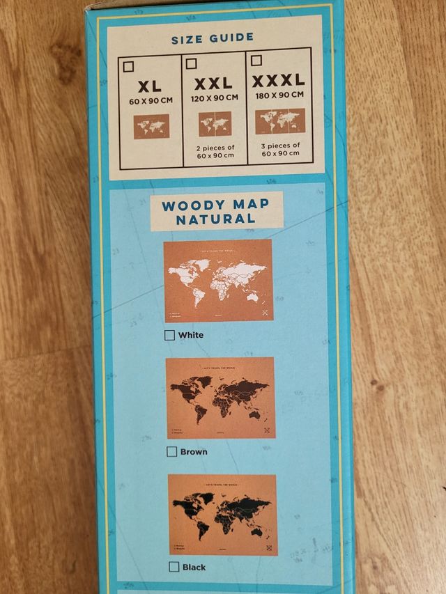 Mapa Mundi Corcho Miss Wood - Woody Map