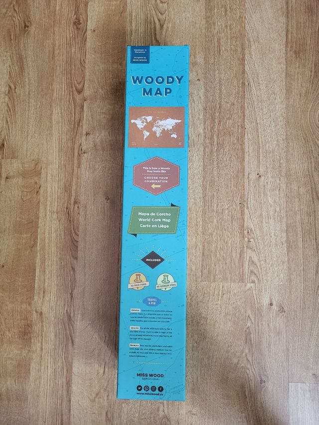 Mapa Mundi Corcho Miss Wood - Woody Map
