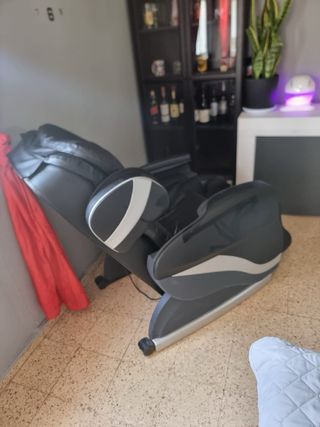 Sillón masaje piel sintética negro