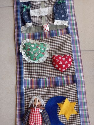 Portaoggetti vintage a patchwork