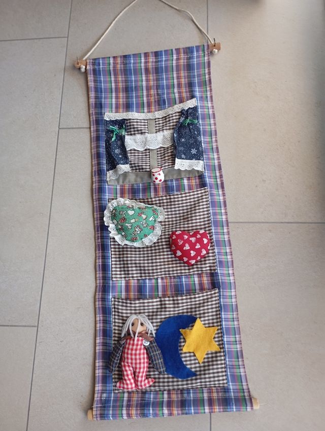 Portaoggetti vintage a patchwork