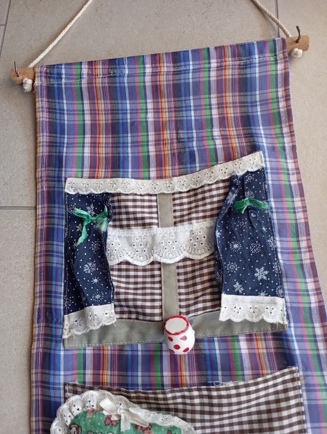 Portaoggetti vintage a patchwork