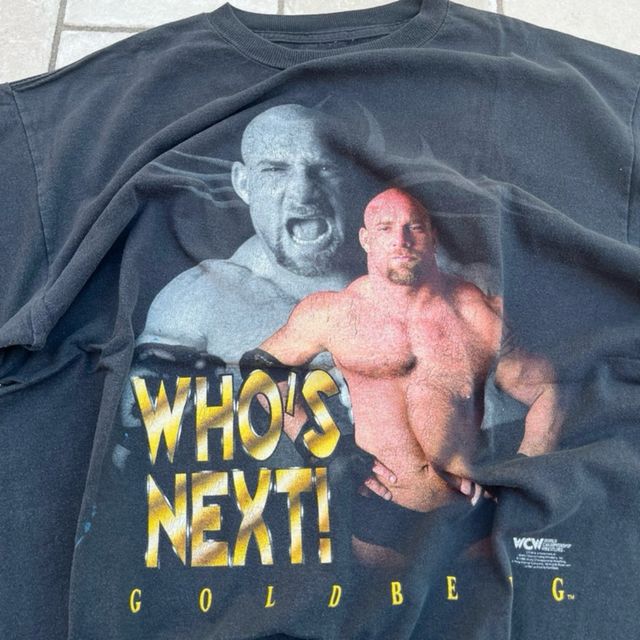 Vintage 1998 WCW Goldberg wrestling promo tee XL