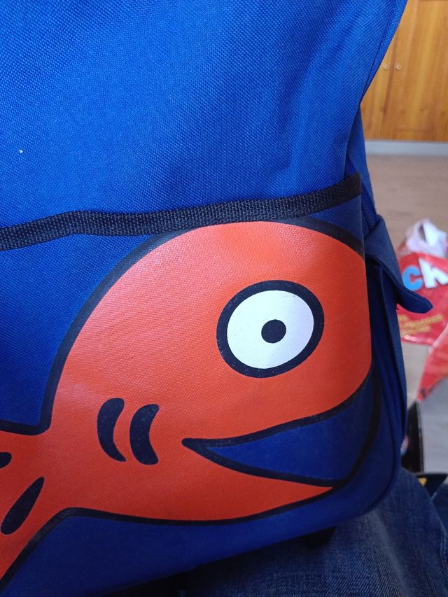 Mochila infantil ruedas azul