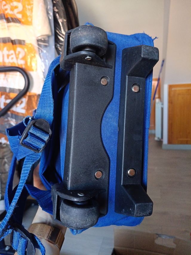 Mochila infantil ruedas azul