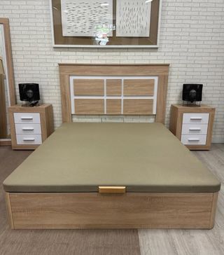 Canapé abatible + Colchon+ Cabecero: Cama completa