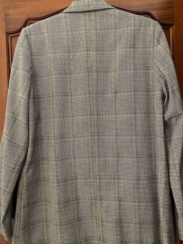 Traje Chaqueta cruzada gris Easy Wear y pantalón.