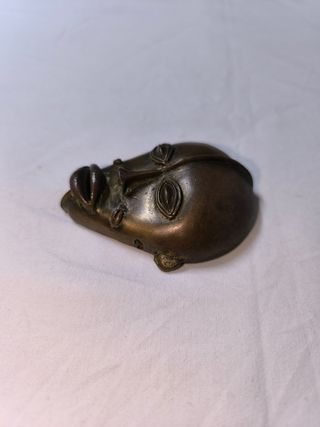 Máscara africana bronce Baulé o Dan