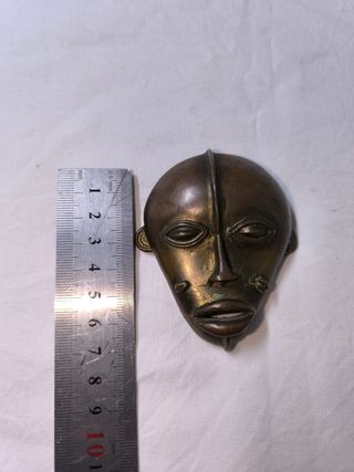 Máscara africana bronce Baulé o Dan