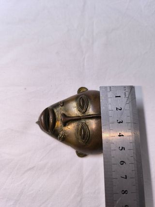 Máscara africana bronce Baulé o Dan