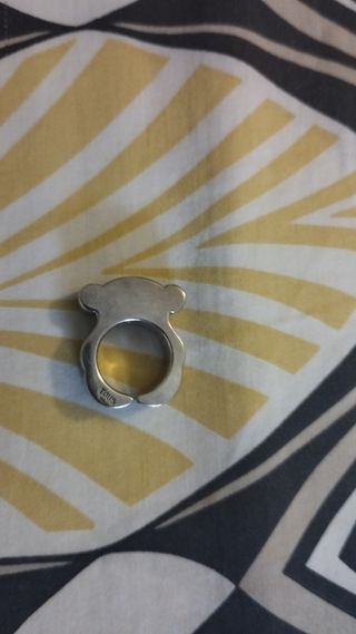 Anillo de oso plata